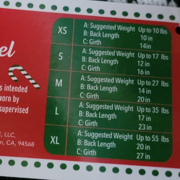 Pet Sweater Oh Snap Christmas Dog or Cat Red  ea. New w/ Tag! - Picture 3 of 3